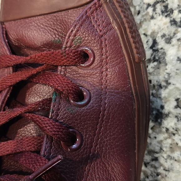 CONVERSE ALL-STAR BREA MAROON HI- TOP SNEAKERS WITH STRAP. SIZE 8 - Picture 5 of 11
